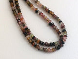 4-5mm Multi Tourmaline Plain Button Beads, Shaded Multi Tourmaline 13 Inch Plain