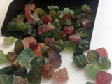 6-9 mm Multi Tourmaline Raw Stones, Natural Loose Rough Sticks For Jewelry