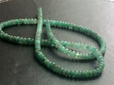 4-5mm Emerald Plain Beads,Natural Shaded Emerald Plain Rondelle Beads