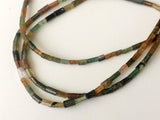 5-8mm Rare Petro Tourmaline Faceted Pipe Beads, Natural Multi Tourmaline Fancy