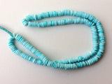 5-5.5mm Blue Opal Beads, Natural Blue Opal Plain Smooth Tyre Beads, Blue Opal