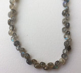 4-5.5 mm Labradorite Faceted Onion Beads, Natural Fire Labradorite Onion Beads