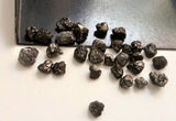 3-5mm Black Uncut Conflict Free Black Rough Diamonds For Jewelry (5Pc To 10Pc)