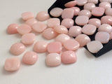 10mm Pink Opal Cushion Cut Cabochons, Natural Pink Opal Plain Cushion Cut Square