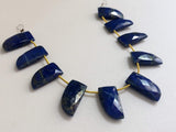 10.5x20 mm Lapis Lazuli Faceted Beads, Natural Blue Lapis Lazuli Fancy Beads