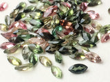 2x4mm Multi Tourmaline Marquise Shape Cut Stones, Faceted Tourmaline Marquise