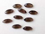 10 Pcs Smoky Quartz Marquise Cut Stone, Natural Smoky Quartz Marquise Cut Loose Gemstone For Jewelry, Brown Stones (4x6mm To 8x12mm Options)
