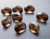 10 Pcs Smoky Quartz Oval Cut Stones, Natural Smoky Quartz Oval Cut Loose Gemstone For Jewelry, Brown Stone (10x12mm To 15x20mm Options)