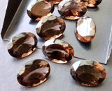 10 Pcs Smoky Quartz Oval Cut Stones, Natural Smoky Quartz Oval Cut Loose Gemstone For Jewelry, Brown Stone (10x12mm To 15x20mm Options)