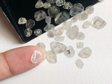 4.5-6mm Gray White Diamond Slice Natural Gray White Diamond Faceted Polki Slice