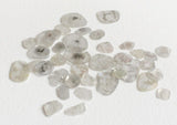 4.5-6mm Gray White Diamond Slice Natural Gray White Diamond Faceted Polki Slice