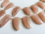 11x24 mm Peach Moonstone Faceted Horn Shape Beads, Natural Peach Moonstone Fancy