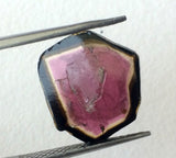 14.5mm Rare Watermelon Tourmaline Rough Slice, OOAK Watermelon Tourmaline Slice