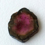 16mm Rare Watermelon Tourmaline Rough Slice, OOAK Slice Pendant For Jewelry