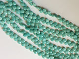 8.5 mm Amazonite Faceted Heart Beads, Natural Amazonite Sea Foam Briolettes