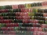 6.5-7mm Multi Tourmaline Tyres, Natural Multi Tourmaline Spacer Beads, Multi