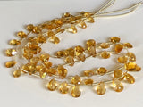 5x7 mm-7x9 mm Citrine Faceted Pear Bead, Natural Citrine Faceted Pear Briolettes