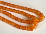 7-10 mm Carnelian Plain Spacer Beads, Natural Carnelian Plain Tyre Beads, Orange