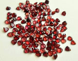5mm Approx. Garnet Heart Cut Stone, Natural Faceted Garnet Stones, Loose Garnet