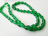 6-9 mm Green Hydro Quartz Straight Drill Plain Drop Beads, Green Hydro Quartz