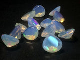 6-7mm Ethiopian Opal Faceted Heart Cut Stone, Fire Opal Faceted Heart Cut Stone