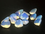 6-7mm Ethiopian Opal Faceted Heart Cut Stone, Fire Opal Faceted Heart Cut Stone