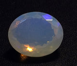 10.5x14mm Ethiopian Opal, Oval Faceted Opal, Fancy Cut Stone For Ring, Faceted Cabochon, Fire Opal, Ethiopian Opal For Jewelry 4.3Ct