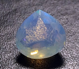 6.9mm Ethiopian Opal Faceted Heart Cut Stone, 0.85 Cts Faceted Fire Opal