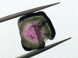 12.5x13.5mm Rare Watermelon Tourmaline Rough Slice, OOAK Tourmaline Slice