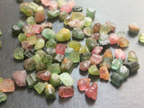 6-9 mm Multi Tourmaline Raw Stones, Natural Loose Rough Sticks For Jewelry