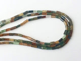 5-8mm Rare Petro Tourmaline Faceted Pipe Beads, Natural Multi Tourmaline Fancy