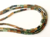 5-8mm Rare Petro Tourmaline Faceted Pipe Beads, Natural Multi Tourmaline Fancy