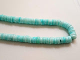 7-9.5mm Blue Opal Beads, Natural Blue Opal Plain Smooth Tyre Beads, Blue Opal