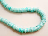 7-9.5mm Blue Opal Beads, Natural Blue Opal Plain Smooth Tyre Beads, Blue Opal