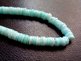 7-9.5mm Blue Opal Beads, Natural Blue Opal Plain Smooth Tyre Beads, Blue Opal