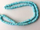 5-5.5mm Blue Opal Beads, Natural Blue Opal Plain Smooth Tyre Beads, Blue Opal