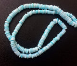 5-5.5mm Blue Opal Beads, Natural Blue Opal Plain Smooth Tyre Beads, Blue Opal