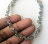 4-5.5 mm Labradorite Faceted Onion Beads, Natural Fire Labradorite Onion Beads