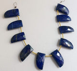 10.5x20 mm Lapis Lazuli Faceted Beads, Natural Blue Lapis Lazuli Fancy Beads