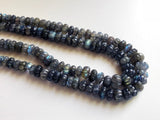 7-10mm Labradorite Melon Beads, Natural Labradorite Hand Carved Melon Beads