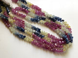 5 mm Multi Sapphire Faceted Onion Beads, Natural Multi Sapphire Onion Beads