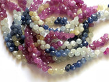 5 mm Multi Sapphire Faceted Onion Beads, Natural Multi Sapphire Onion Beads