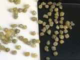 3-5mm Yellow Rough Diamond Rondelles For Jewelry, Conflict Free (4Pc To 12Pc)