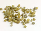 3-5mm Yellow Rough Diamond Rondelles For Jewelry, Conflict Free (4Pc To 12Pc)