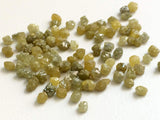 3-5mm Yellow Rough Diamond Rondelles For Jewelry, Conflict Free (4Pc To 12Pc)