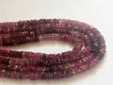 5-5.5mm Pink Tourmaline Tyres, Natural Pink Tourmaline Spacer Beads, Pink