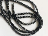 2-3mm Black Diamonds Rondelle For Jewelry, Black Diamond Beads (4IN To 16IN)