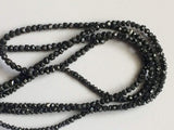 2-3mm Black Diamonds Rondelle For Jewelry, Black Diamond Beads (4IN To 16IN)