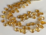 5x7 mm-7x9 mm Citrine Faceted Pear Bead, Natural Citrine Faceted Pear Briolettes