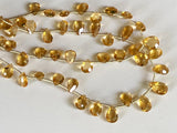 5x7 mm-7x9 mm Citrine Faceted Pear Bead, Natural Citrine Faceted Pear Briolettes